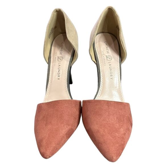 CHINESE Laundry 3 tone micro suede fabric upper heels. Size 10 - Picture 4 of 6